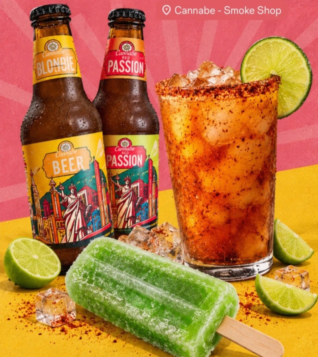 Cervezas CannaBe Blondie y Red Passion con michelada